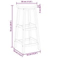 thumbnail image 3 of vidaXL Bar Stool Set of 4 Acacia Wood Color Solid Acacia Wood Standard, 3 of 11