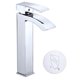 thumbnail image 2 of Aquaterior Tall Bathroom Faucet Cold & Hot Water for above Counter Sink Chrome Aquaterior Modern, 2 of 7