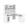 thumbnail image 2 of Bush Furniture Cabot Collection - Table - with hutch - L-shaped - white - white base, 2 of 9