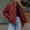 Red, variant on Women's Winter Casual Quilted Jackets Long Sleeve Button Down Puffer Jacket Padded Outerwear Coats Red M