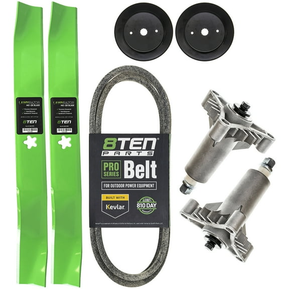 8TEN Deck Spindle Blade Belt Pulley Kit for Husqvarna LTH130 532134149 MK1001746