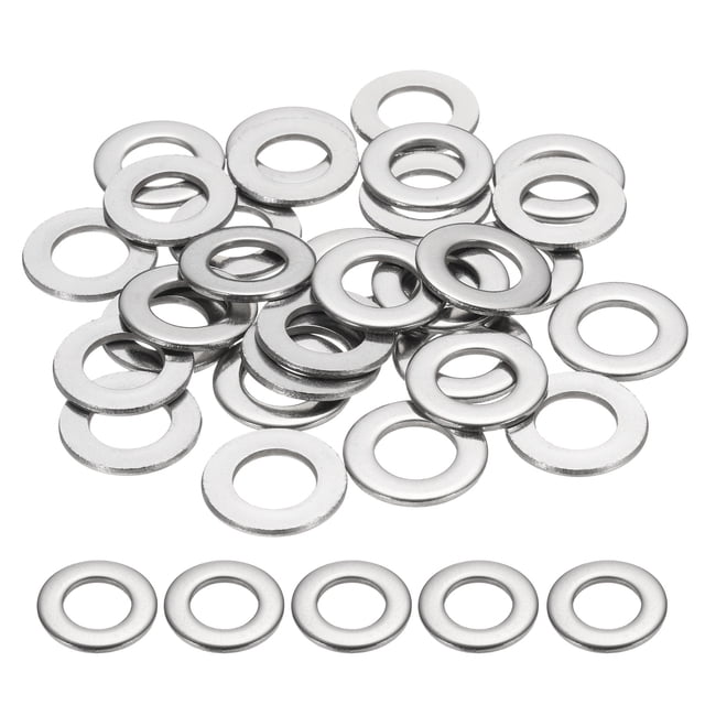 Arandela Plana M12 para Tornillo, 30Pcs Arandelas de Acero Inoxidable 304 12MM ID x 24MM OD x 2MM de Grosor (Tono Plateado)