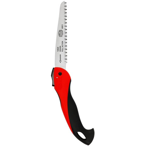 Sierra Plegable FELCO F 600 de 36 cm para Poda con Movimiento de Tiro, Roja