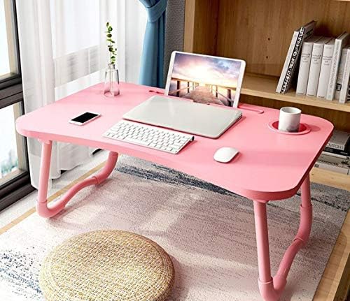 Laptop Desk Foldable Bed Table, Portable Lap Desk Laptop Bed Tray Table with Storage Drawer and Cup Holder, Lap TraysTables Notebook Stand Reading Desks Breakfast Tray for Beds Couch Sofa Floor –