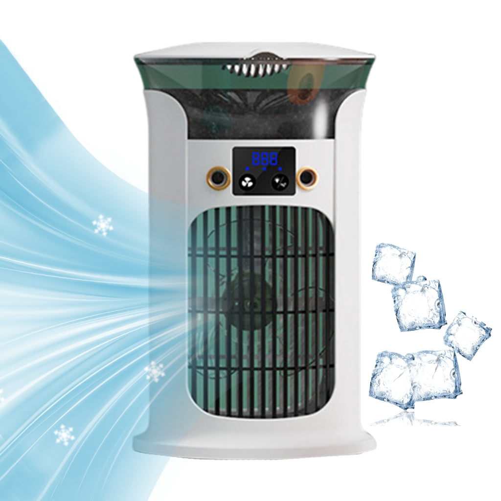 USB Air Conditioning Portable Desktop Cooling 3 Speed Fan with 7 Color LED Light for Own Cooling in Small Space