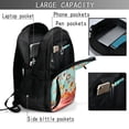 thumbnail image 4 of Fuzoiu Floating Colorful Cereal Print USB Backpack with Charging Port,Laptop Backpack,Business Travel Durable Laptops Backpack, for School, Work, Travel & Outdoor Activities, 4 of 7