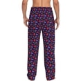 thumbnail image 6 of Mens Pajama Pants, Blackberries Soft Sleep & Lounge Pants for Men, Cuteness Casual PJ Bottoms Pants with Pockets, 6 of 7