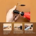 thumbnail image 3 of 2pcs Black Ebony Leather Burnisher Leather Tip Slicker Power Tool Leather Tools Polished Head for Rotary Tools, 3 of 5