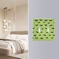 thumbnail image 5 of Dailycode Light Switch Plate Covers 2 Gang Wall Plate Plastics Outlet Covers for Kitchen Home Office Decor Black Bat on Green, 5 of 8