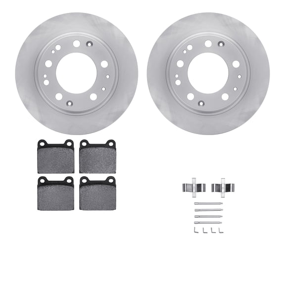 Dynamic Friction Company Rear Brake Rotors with 5000 Advanced Brake Pads includes Hardware 6512-02042