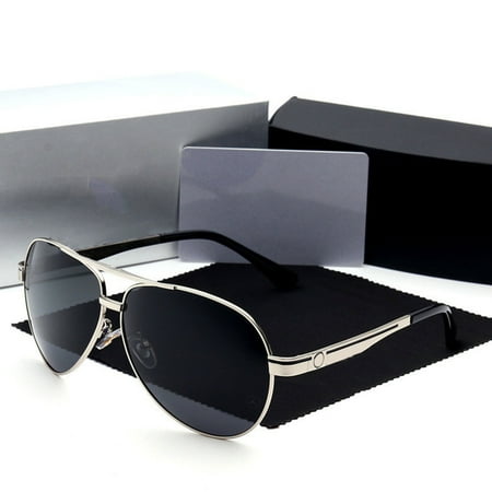 

Men s Polarized Sunglasses Impact Resistance Shades Anti Radiation for Running Cycling Fishing Silver Frame Gray