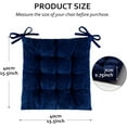 thumbnail image 2 of Square Seat Cushion for Kitchen Dining Chairs, Soft & Comfortable 15.5" x 15.5" Chair Pads, 6 Packs, Dark Blue, 2 of 14