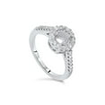 thumbnail image 2 of 1/2ct Pave Halo Diamond Engagement Ring Setting 14K White Gold, 2 of 4