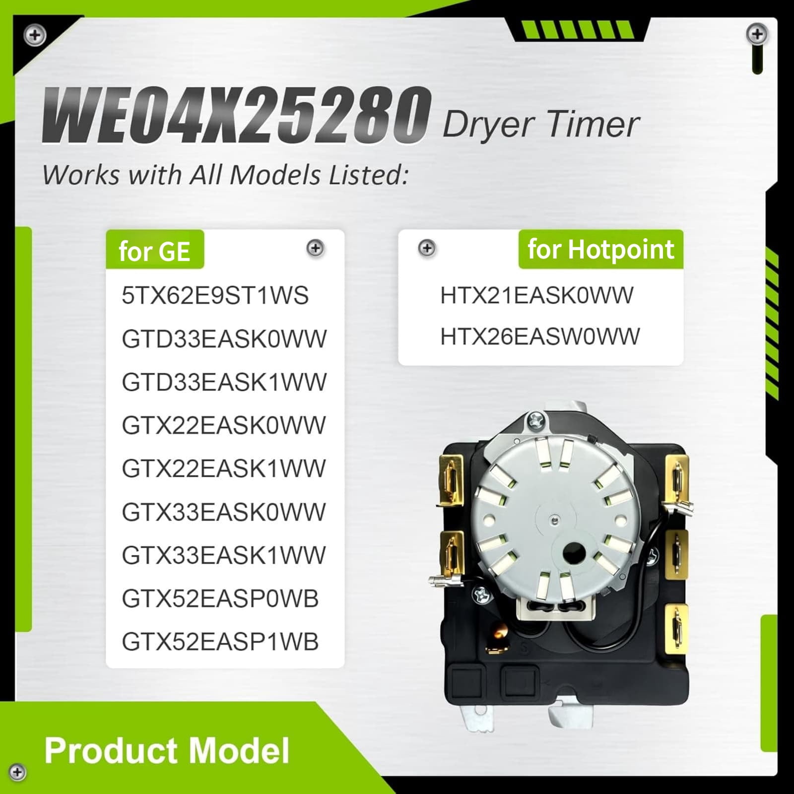 TAPDRA Durable Internal Structure Dryer Timer WE04X25280 For GE Hotpoint Household Dryer Sequence Control System Parts