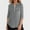 W-Grey, variant on Adeawade Womens T Shirts 3/4 Sleeve Zippered Round Neck Solid Color Simple Style Tee Clothing S Rd1