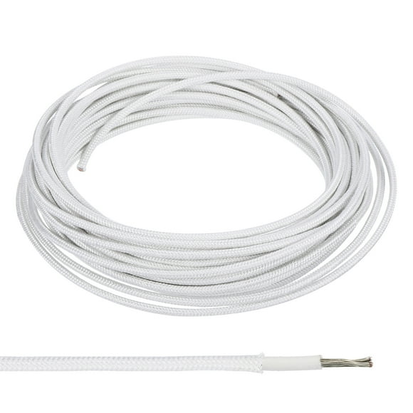 Unique Bargains 26.3ft 15AWG High Temperature Electrical Flexible Silicone Cable Electronic Wire White