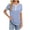 *Light Blue, variant on ClodeEU Women's Short Sleeve Round Neck T-Shirt ,Solid Color Casual Top for Summer Pink,Womens Plus XXL