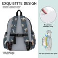 thumbnail image 5 of Highland Cow and Flower Print Backpack for School, Cute School Bag with Adjustable Shoulder Straps and Padded Back, 13.4"x11"x4.7", 5 of 5