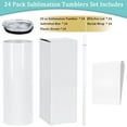 thumbnail image 5 of 20 Oz Sublimation Tumblers Bulk, Sublimation Tumbler Stainless Steel Double Wall Vacuum Insulation Cups, Sublimation Cups with Straw, Individually Box (24 Pack), 5 of 6