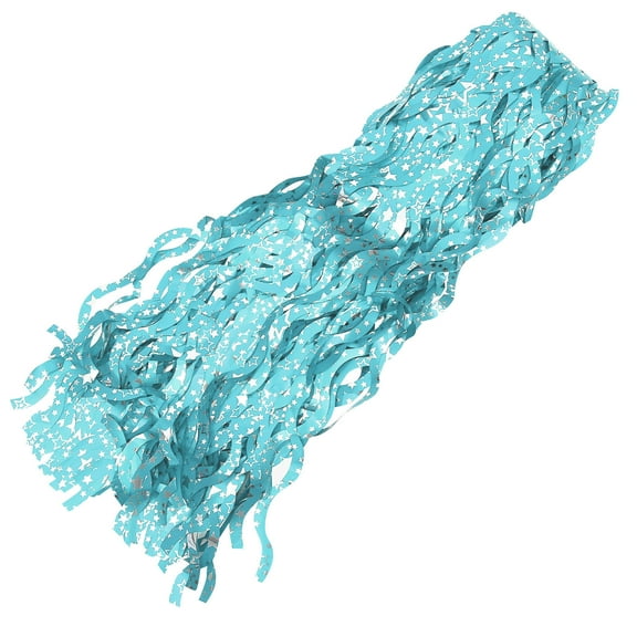 TAILTOSS 3Sets Foil Fringe Backdrop Curtains in Sky-Blue for Holiday Party and Birthday