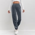 thumbnail image 3 of WMTBSRSW Velvel Jogger Sweatpants for Women Comfy Elastic Waisted Athletic Sweatpants with Pockets Casual Trousers with Pockets Blue Medium, 3 of 6