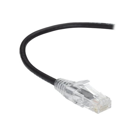 Black Box Slim-Net Cat.6a Patch UTP Network Cable 7ft Black