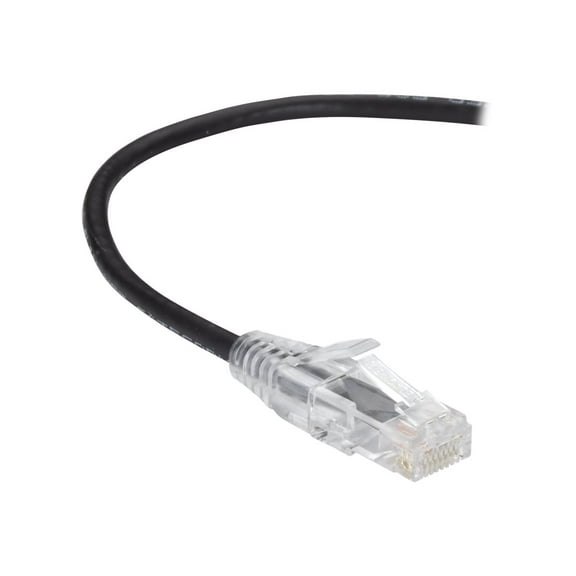 Black Box Slim-Net Cat.6a Patch UTP Network Cable 7ft Black