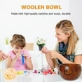 thumbnail image 5 of Natural Wooden Yarn Storage Bowl Organizer Knitted Crocheted Sewing Holders, 5 of 5