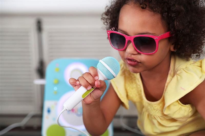 Singing Machine-Kids Glowing Bluetooth Sing-Along Speaker w/Mic