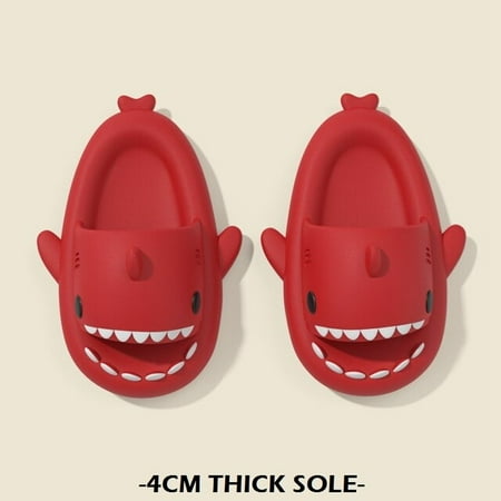

QWZNDZGR Shark Slippers Men Summer Sandals 2022 Flip Flops Male Home Shoes Shark Slides Anti-Skid Couple Outdoor Indoor Funny Slippers