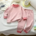 thumbnail image 3 of Cethrio Boys Cotton Pajama Sets, Stripe Winter Long Sleeve Thermal Boys' Sleepwear Pink Size 9-10T, 3 of 3
