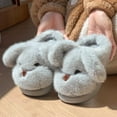 thumbnail image 2 of Cute Girls' Fuzzy Slippers Lovely Anime Doggies Soft Warm Winter House Slippers with Flat Sole Anti-slide Safe Slip-on Slipper Indoor Winter Fashion Footwear, 2 of 5