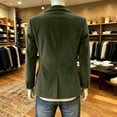 thumbnail image 5 of Women's Solid Color Corduroy Lapel Blazer Single Button Long Sleeve Outerwear Dual Flap Side Pockets Vertical Ribbed Texture Multi Neutral Shades for Street Outfits Casual Shopping Trips Army Green S, 5 of 9