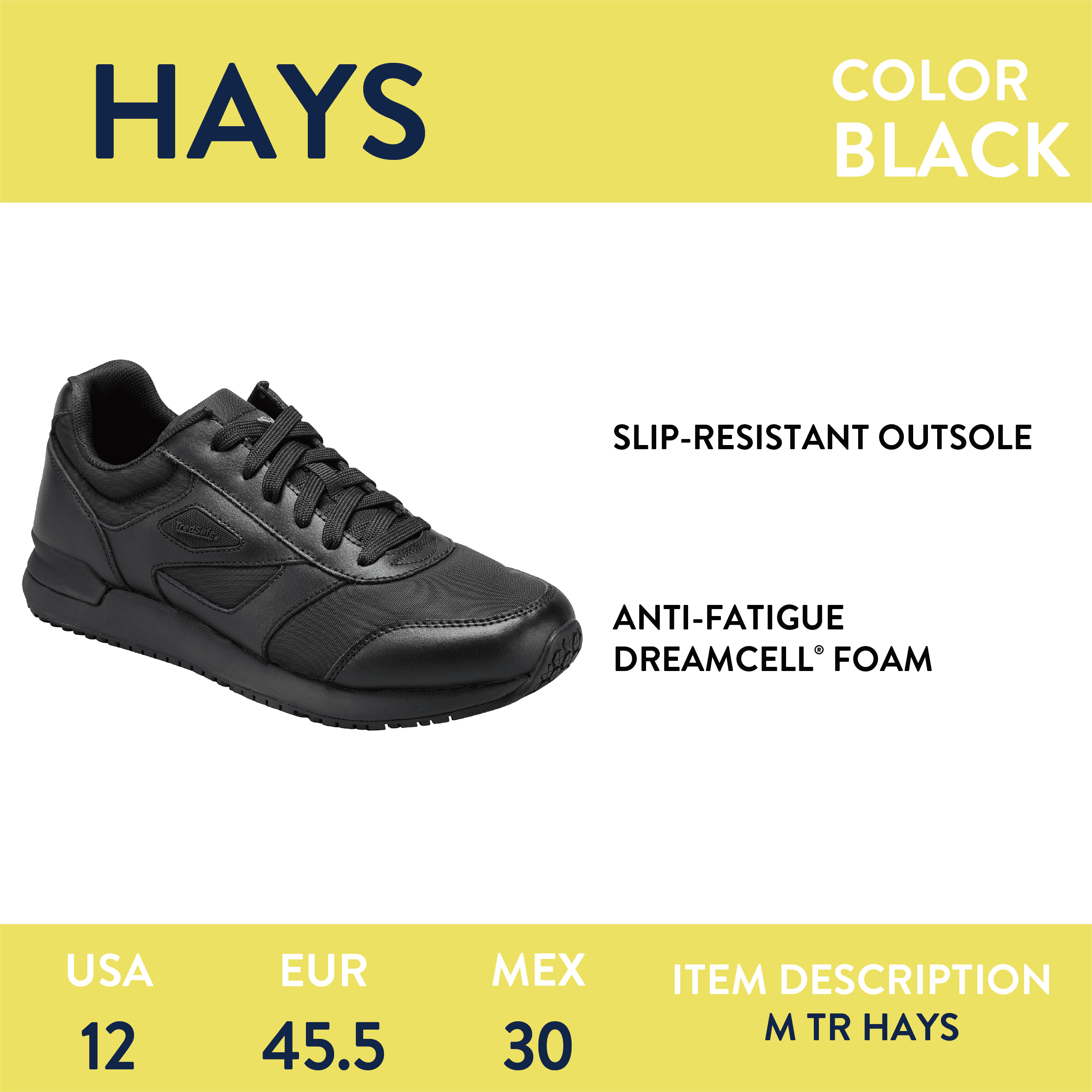 Tredsafe Men's Hays Slip Resistant Shoes