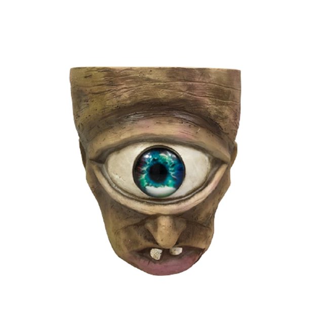 Resina Con Cabeza De Ojo Creativa, Maceta Decorativa Para Interiores Y Exteriores, Maceta Redonda Para Flores, Plantas Y Hierbas matsuzay HA040328-01