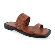 Aerosoles St. Lukes Women's Slide Sandals Color: Ginger Bread Pu Size: 9