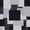 Grid 01, variant on Manfei Abstract Geometric Block Queen Sheets, Geometric Theme Queen Sheet Sets, Gray Black White, Black Reversible 4 Pieces1 Flat Sheet + 1 Fitted Sheet + 2 Pillowcases