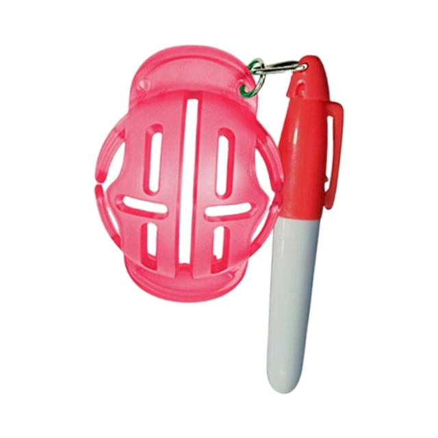 Herramienta de alineación de línea de golf duradera, plantilla de marcador de 0,6 cm, rotuladores para putting Rojo
