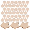 thumbnail image 3 of 100pcs Rustic Wooden Maple Leaf Craft Unfinished Wood Arts Slices Valentine Decoration, 3 of 8