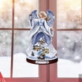 thumbnail image 3 of 1 Piece Christmas Tree Stickers 3D Christmas Window Clings Stickers Rotating Sculpture Decorative Crafts Window Paste Stickers for Xmas Decoration (A), 3 of 5