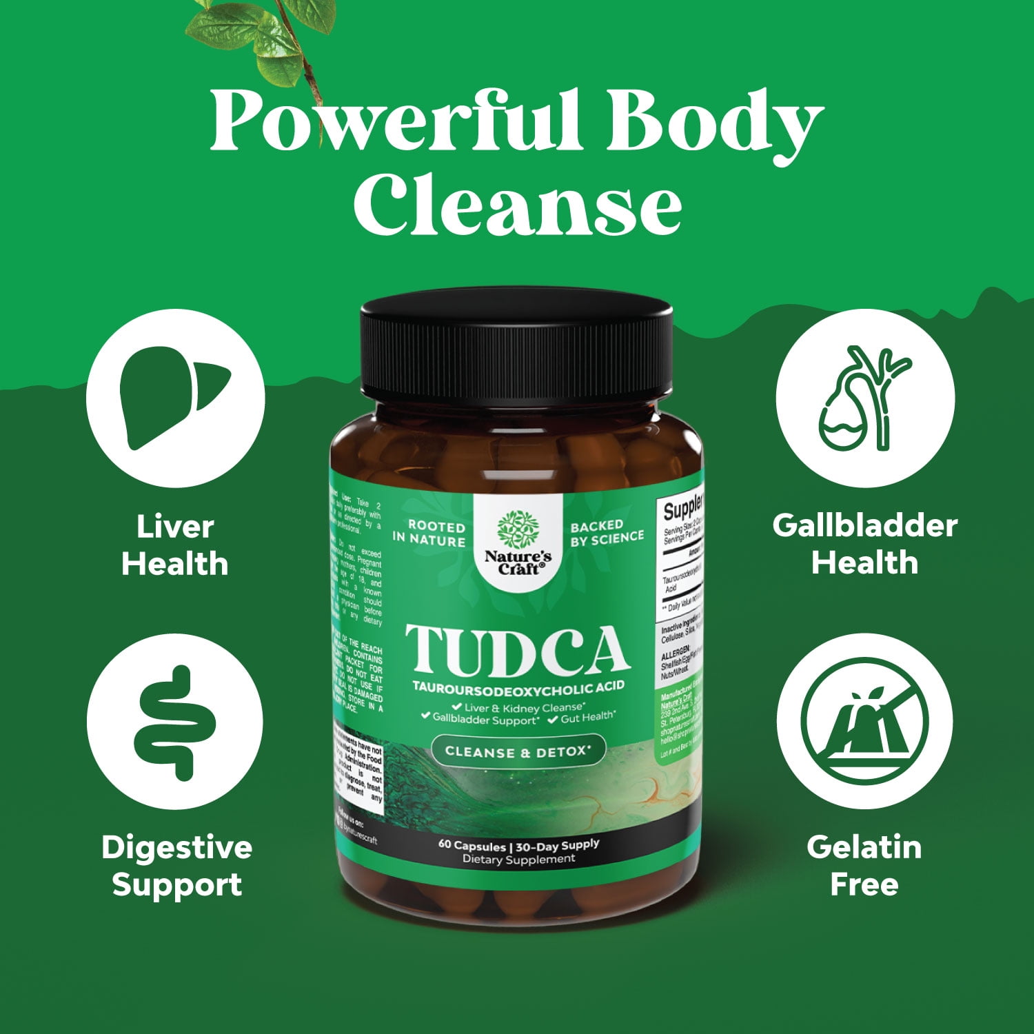 Extra Strength TUDCA Liver Support Supplement for Gallbladder, Liver