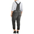 thumbnail image 3 of A3 Denim Women's Plus Size Stretch Denim Overalls with Cuffs, Sizes 16W-26W, 3 of 4