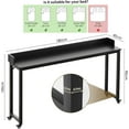 thumbnail image 2 of TLSUNNY 70.8" Overbed Table, Mobile Bedside Desk with Wheels, for Bedroom & Living Room, 2 of 8