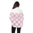 thumbnail image 4 of FORMRS Womens Scarf Winter Soft Long Big Warm Shawls Wrap Tassel Scarves, Pink Checkered Heart, 4 of 9