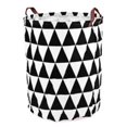 thumbnail image 1 of (Triángulo negro) grande plegable de almacenamiento de lavandería de cestos geométricos de lavado de ropa bolsa de la papelera Afortunado Sencillez, 1 of 1