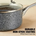 thumbnail image 3 of HLAFRG 3 Quart Grey Saucepan with Lid, Small Non stick Pot with Lid, Induction Pot, Ergonomic Stainless Steel Handle, Oven Safe, Soup Pot, 3 of 5