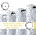 thumbnail image 6 of Blue Spring Floral Blackout Curtains for Bedroom/Living Room, Thermal Insulated Kitchen Curtains, Summer Botanical Watercolor Grommet Darkening Window Treatment Drapes 42"x63"x2, 6 of 8