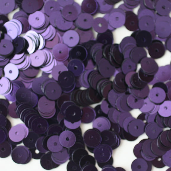 Deep Purple Plum Sequins 6mm Shiny Metallic Made in USA