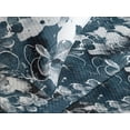 thumbnail image 3 of Ambesonne Leaf Print Quilted Coverlet 3 Pcs, Abstract Botany Leaves, Queen Size, Dark Petrol Blue and White, 3 of 4