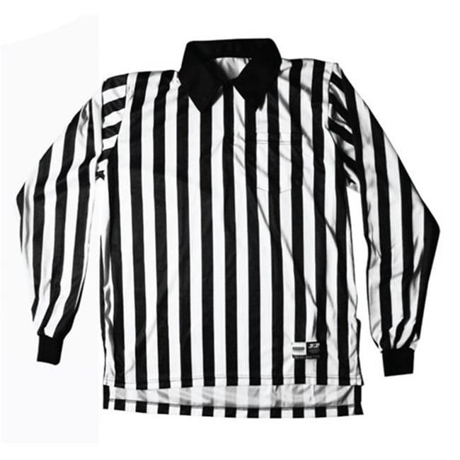Referee Shirt Long Sleeve Football, Black And White - Extra Large ...